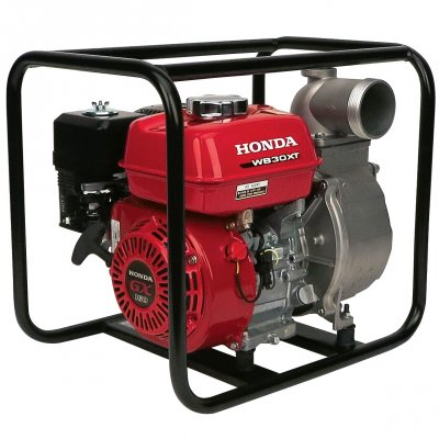 Professionele waterpomp Honda WB30  (4T motor GX160 - 1100 l/min - 2,3 bar)