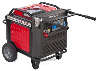 Stroomgroep Honda EU70is  (230V - max. 7,0 kVA - geluidsarm 76dB - 118,1kg)